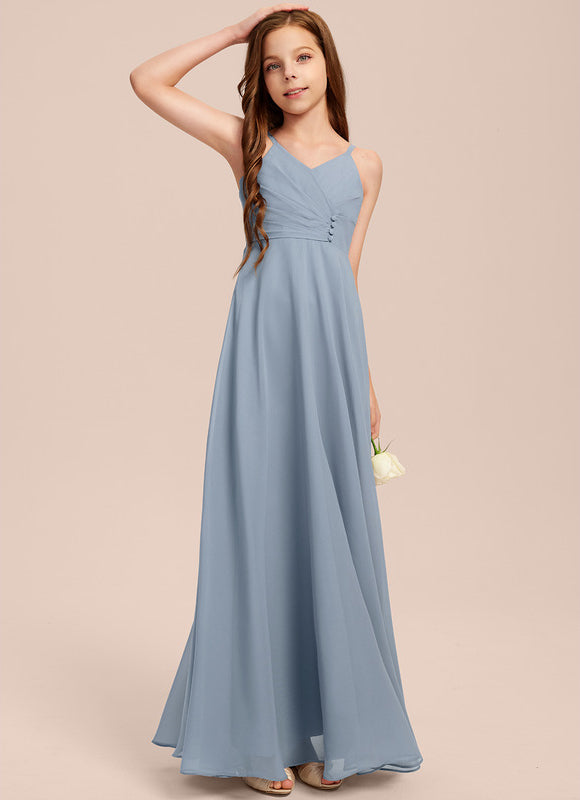 Robe Pastel Verte Col V Longueur Maxi - gallery 6