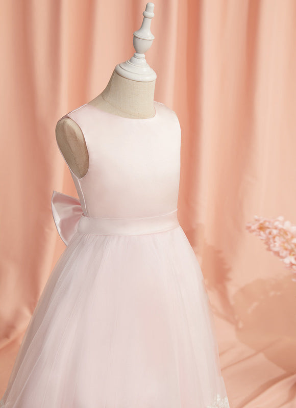Robe Pastel Rose Dentelle Demoiselle D'Honneur - gallery 3