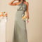 Robe Pastel Vert D'Eau Satin Maxi
