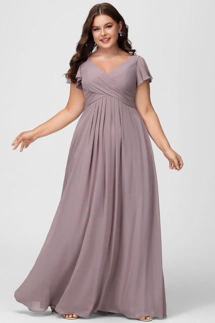 Robe Pastel Rose Demoiselle D'Honneur Élégante - gallery 7