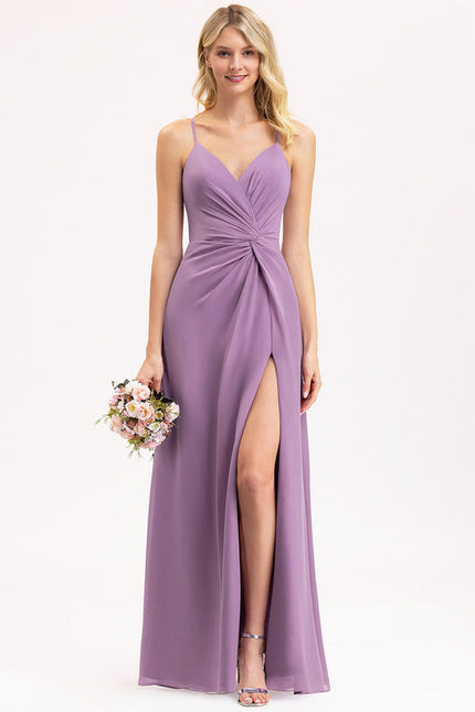 Robe Pastel Rose Demoiselle D'Honneur Élégante - gallery 5