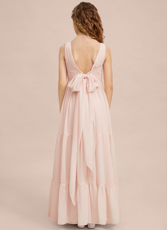 Robe Pastel Verte Col V Longueur Maxi - gallery 7
