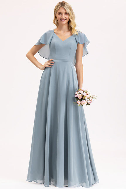 Robe Pastel Rose Demoiselle D'Honneur Élégante