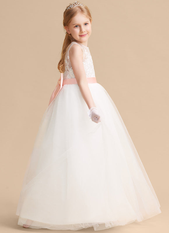 Robe Pastel Blanche Longue Satin Avec Nœud. - gallery 2