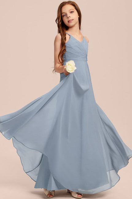 Robe Pastel Verte Col V Longueur Maxi