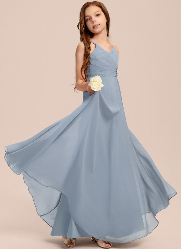 Robe Pastel Verte Col V Longueur Maxi
