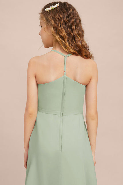 Robe Pastel Verte Col V Longueur Maxi - gallery 6