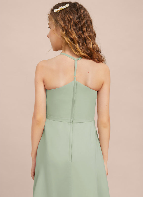Robe Pastel Verte Col V Longueur Maxi - gallery 6