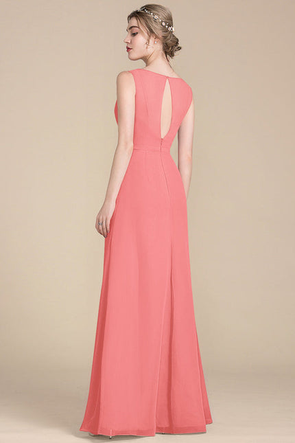Robe Pastel Rose Demoiselle D'Honneur Élégante - gallery 4