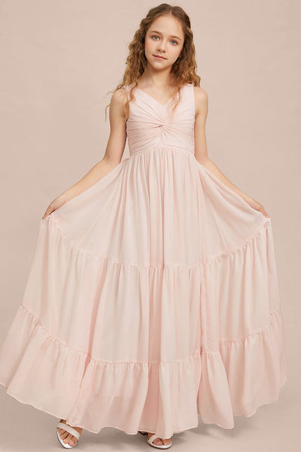 Robe Pastel Verte Col V Longueur Maxi - gallery 3