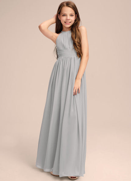 Robe Pastel Rose Demoiselle D'Honneur Trapèze