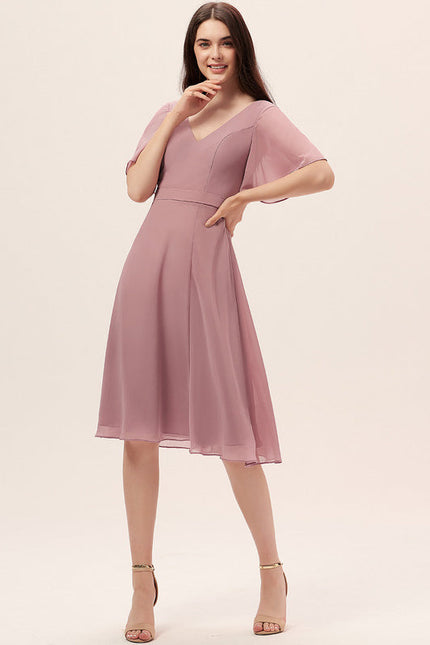 Robe Pastel Rose Demoiselle D'Honneur Chic - gallery 2