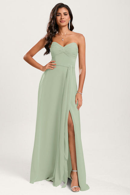 Robe Pastel Vert Émeraude Décolleté Cœur - gallery 8