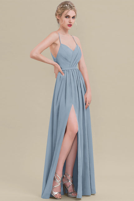 Robe De Demoiselle D'Honneur Bleu Pastel - gallery 2