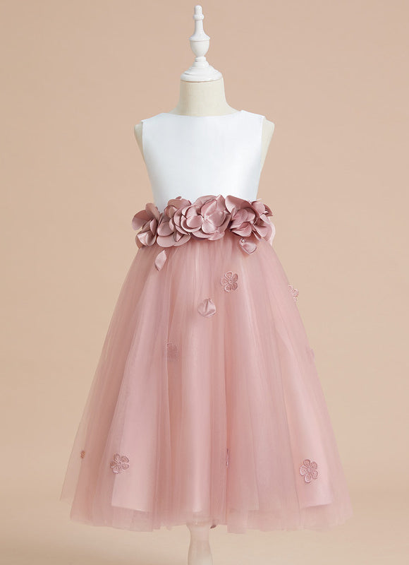 Robe Pastel Rose À Fleurs 3D Fille - gallery 8