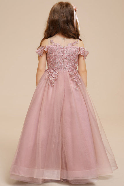 Robe Pastel Rose Fille Mariage Élégante - gallery 5