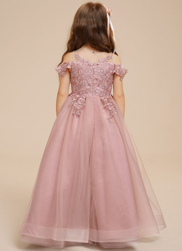 Robe Pastel Rose Fille Mariage Élégante - gallery 5