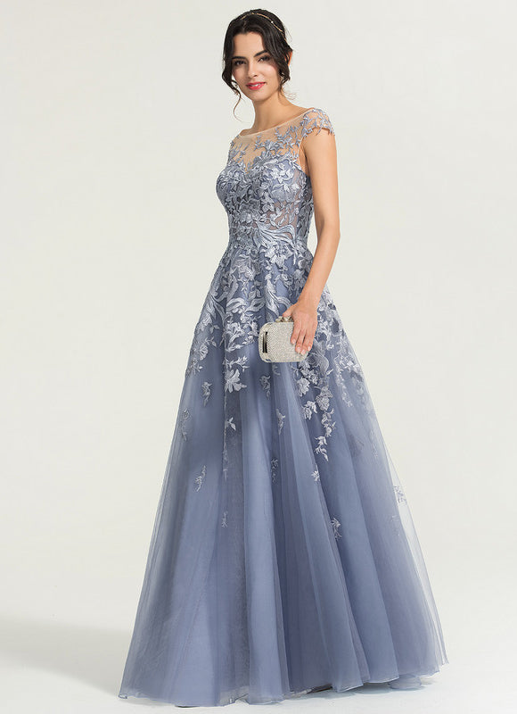 Robe Pastel Bleu Trapèze Épaules Dénudées - gallery 6