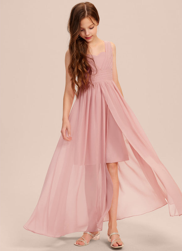 Robe Pastel Rose Col Cœur Trapèze - gallery 6