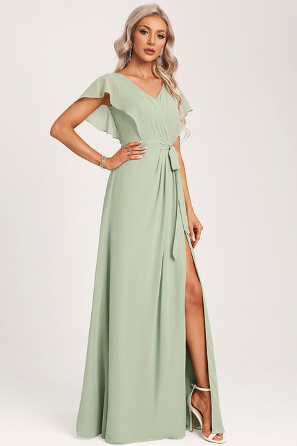 Robe Pastel Rose Demoiselle D'Honneur Élégante - gallery 2