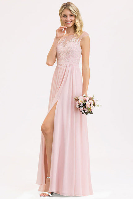 Robe Pastel Rose Demoiselle D'Honneur Élégante - gallery 3