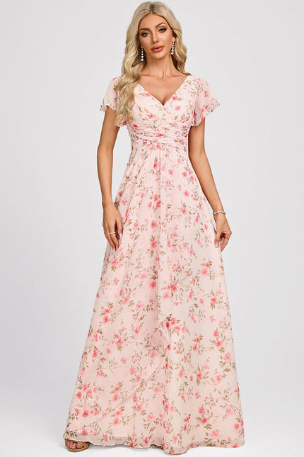 Robe Pastel Rose Demoiselle D'Honneur Élégante - gallery 1