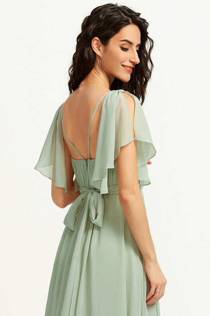 Robe Pastel Rose Demoiselle D'Honneur Élégante - gallery 4