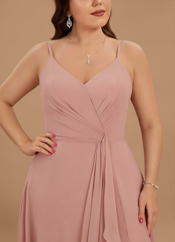 Robe Pastel Rose Demoiselle D'Honneur Élégante - gallery 9