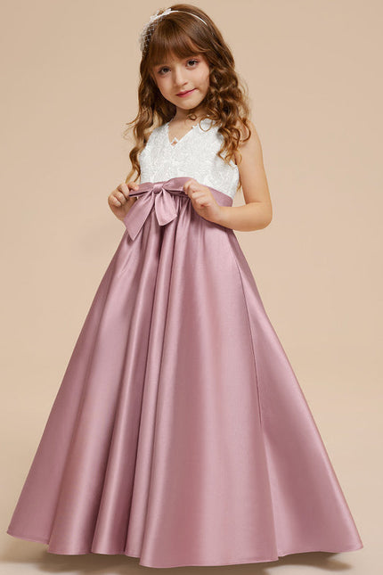 Robe Pastel Rose Demoiselle D'Honneur Satin