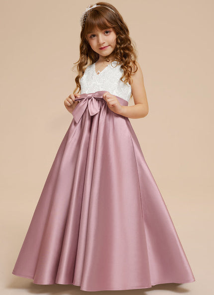 Robe Pastel Rose Demoiselle D'Honneur Satin
