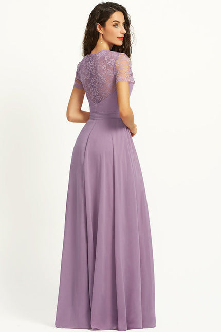 Robe Pastel Rose Demoiselle D'Honneur Élégante - gallery 2