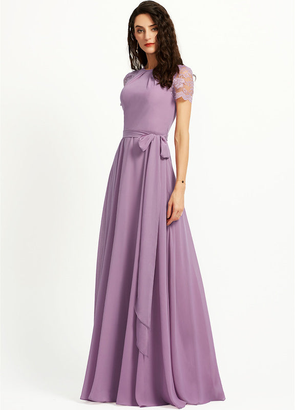 Robe Pastel Rose Demoiselle D'Honneur Élégante - gallery 3