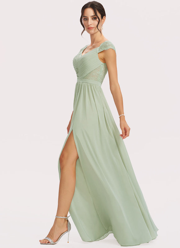 Robe Pastel Rose Demoiselle D'Honneur Élégante - gallery 2