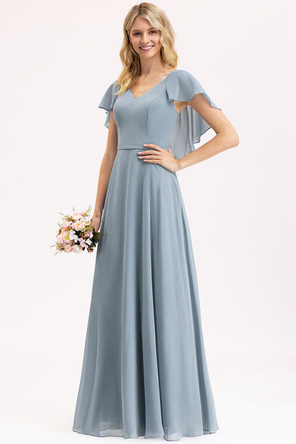 Robe Pastel Rose Demoiselle D'Honneur Élégante - gallery 3