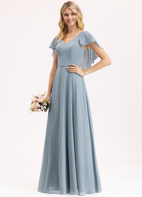 Robe Pastel Rose Demoiselle D'Honneur Élégante - gallery 3