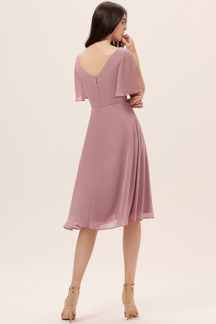 Robe Pastel Rose Demoiselle D'Honneur Chic - gallery 1