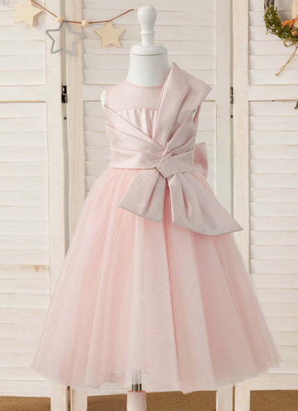 Robe Pastel Rose Demoiselle D'Honneur Tulle