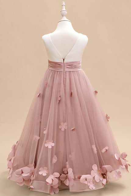 Robe Pastel Rose Fille Mariage Florale - gallery 2