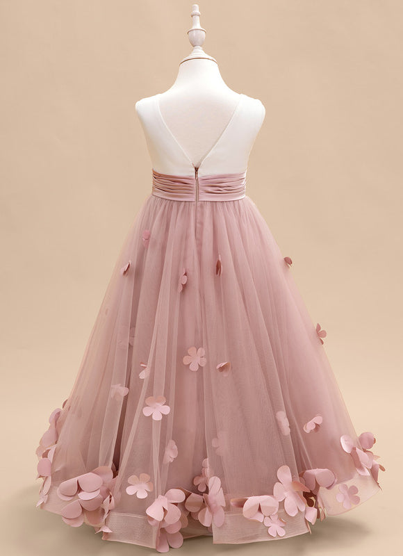Robe Pastel Rose Fille Mariage Florale - gallery 2