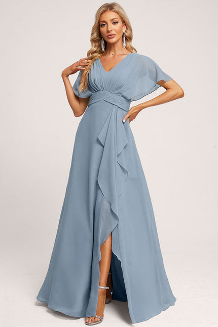 Robe Pastel Rose Demoiselle D'Honneur Élégante