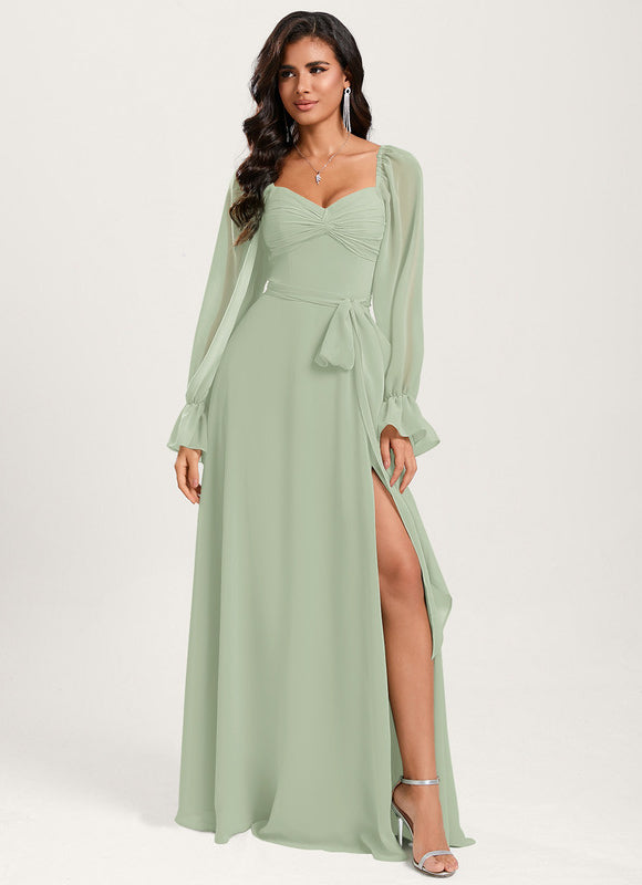 Robe Pastel Vert Émeraude Décolleté Cœur - gallery 2