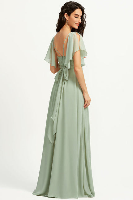 Robe Pastel Rose Demoiselle D'Honneur Élégante - gallery 1