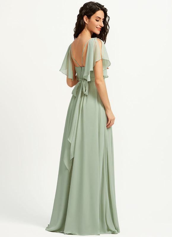 Robe Pastel Rose Demoiselle D'Honneur Élégante - gallery 1
