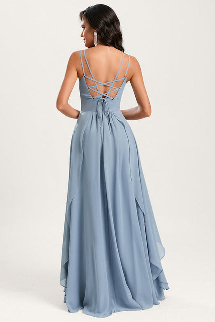 Robe Pastel Rose Demoiselle D'Honneur Élégante - gallery 4