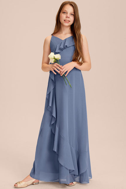 Robe Pastel Demoiselle D'Honneur Bleu Clair - gallery 5
