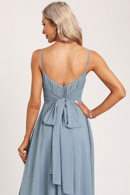 Robe Pastel Rose Demoiselle D'Honneur Élégante - gallery 4