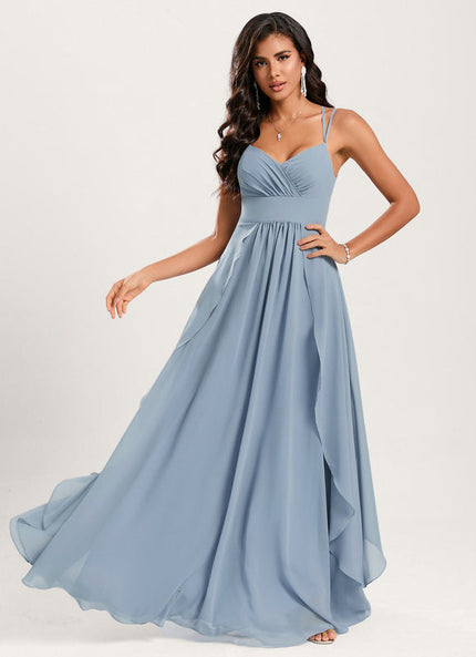 Robe Pastel Rose Demoiselle D'Honneur Élégante