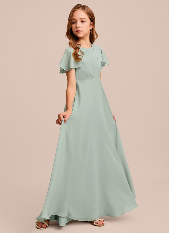 Robe Pastel Demoiselle D'Honneur Bleu Clair - gallery 3