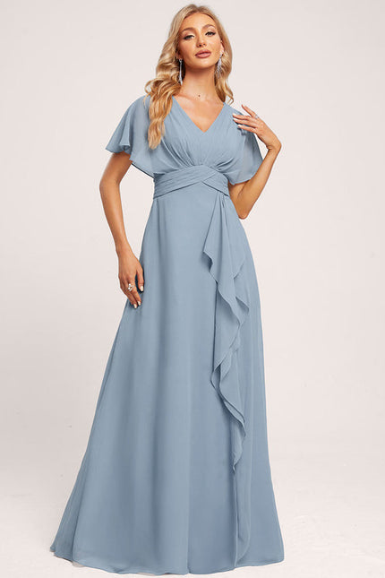 Robe Pastel Rose Demoiselle D'Honneur Élégante - gallery 3
