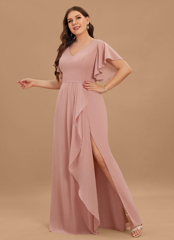 Robe Pastel Rose Demoiselle D'Honneur Élégante - gallery 9